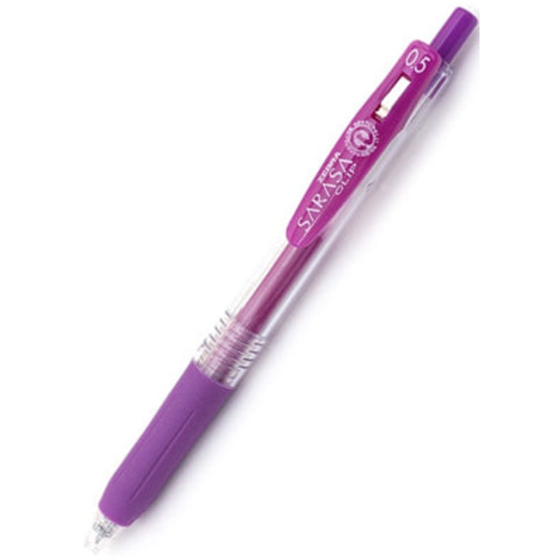 Zebra Sarasa Clip Gel 0.5mm Purple Rollerball Pen