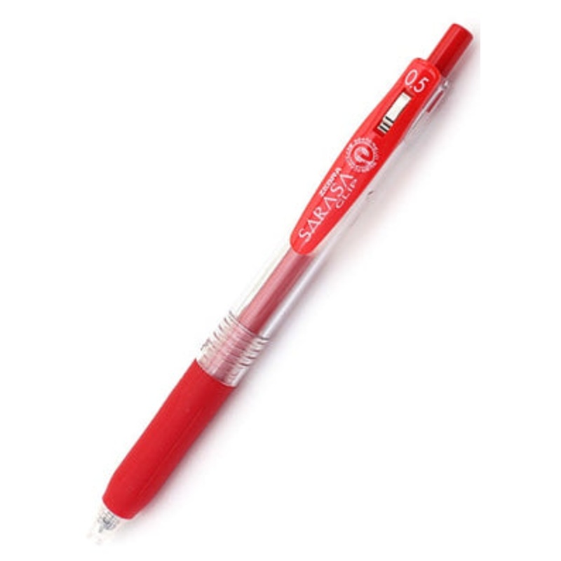 Zebra Sarasa Clip Gel 0.5mm Red Rollerball Pen