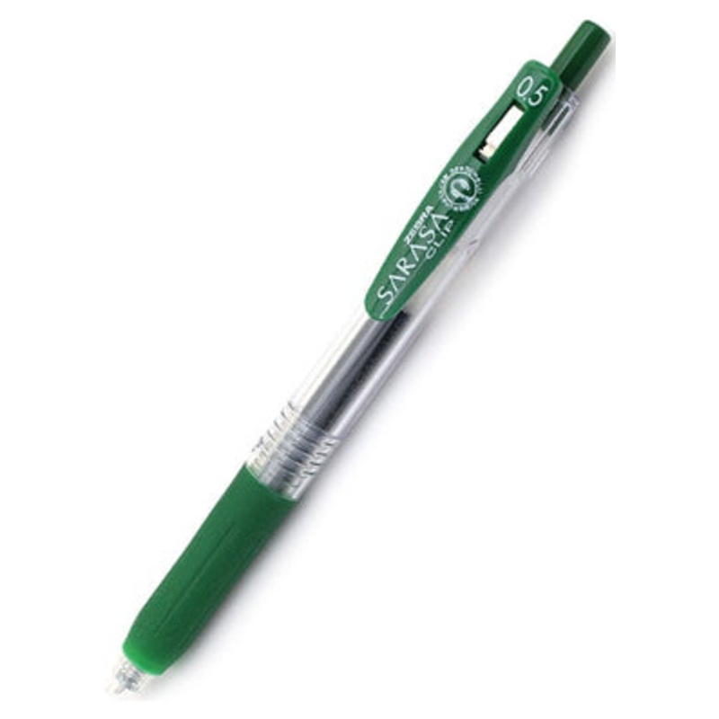 Zebra Sarasa Clip Gel 0.5mm Viridian Green Rollerball Pen