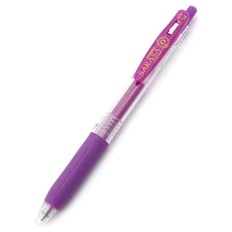 Zebra Sarasa Clip Gel 0.7mm Purple Rollerball Pen