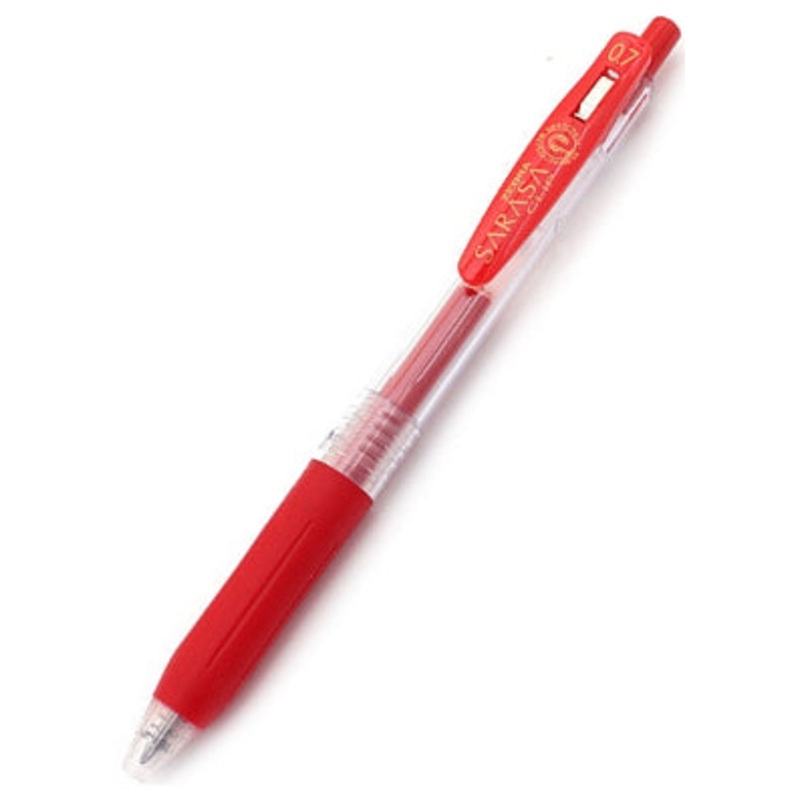 Zebra Sarasa Clip Gel 0.7mm Red Rollerball Pen