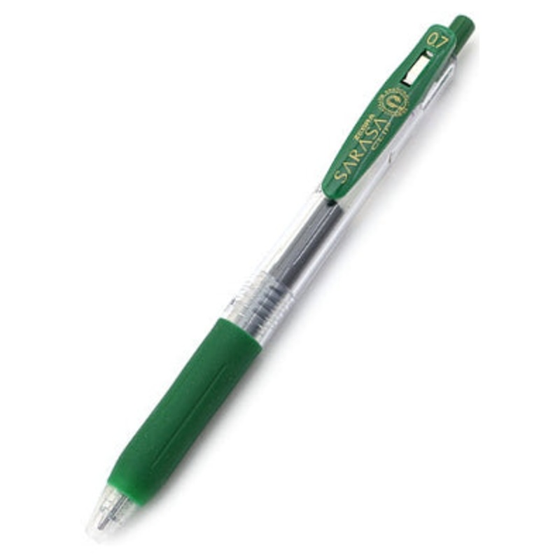 Zebra Sarasa Clip Gel 0.7mm Viridian Green Rollerball Pen