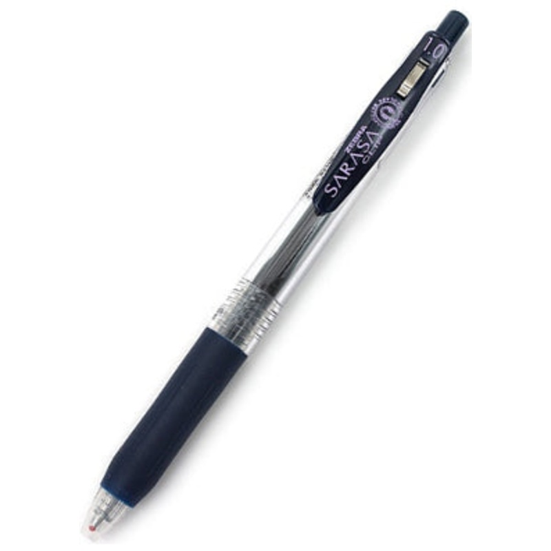 Zebra Sarasa Clip Gel 1.0mm Blue Black Rollerball Pen