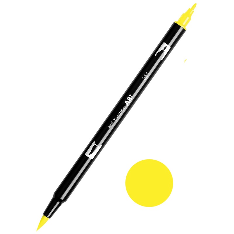Tombow ABT-055 Process Yellow Dual Brush Pen