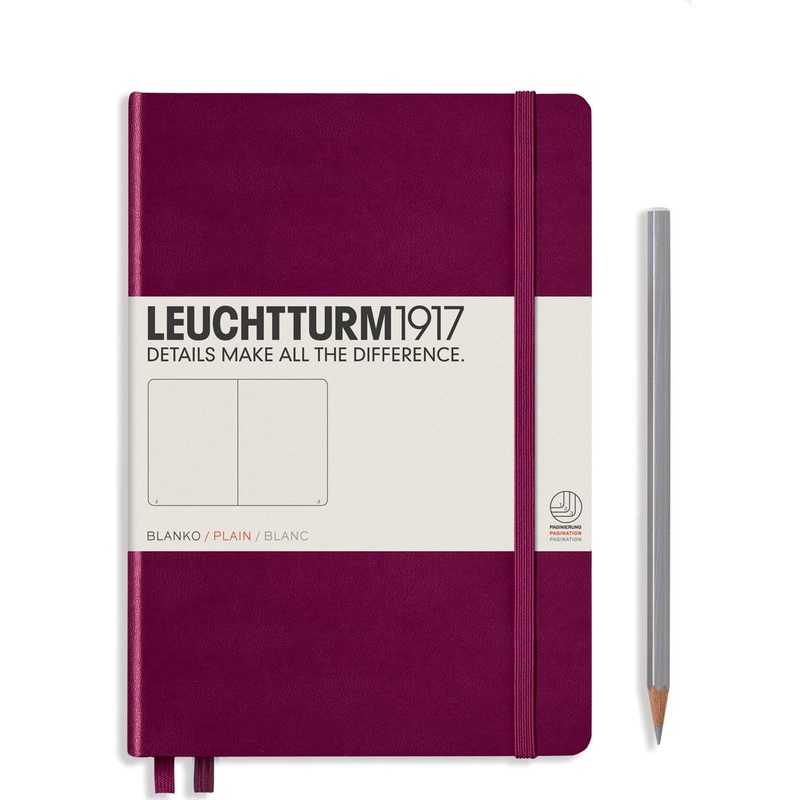 Leuchtturm1917 Medium (A5) Notebook - Port Red Blank