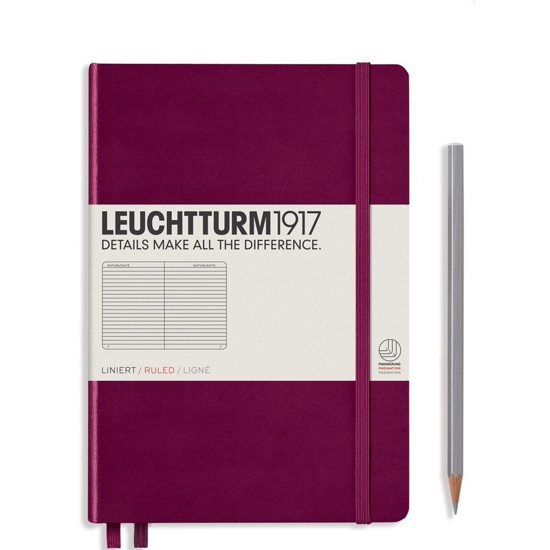 Leuchtturm1917 Medium (A5) Notebook - Port Red Lined