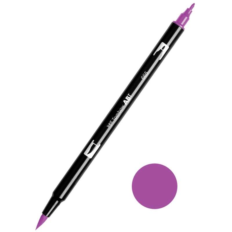 Tombow ABT-665 Purple Dual Brush Pen