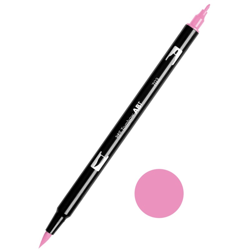 Tombow ABT-703 Pink Rose Dual Brush Pen