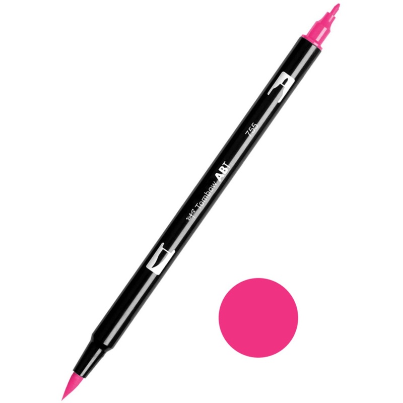 Tombow ABT-755 Rubine Red Dual Brush Pen