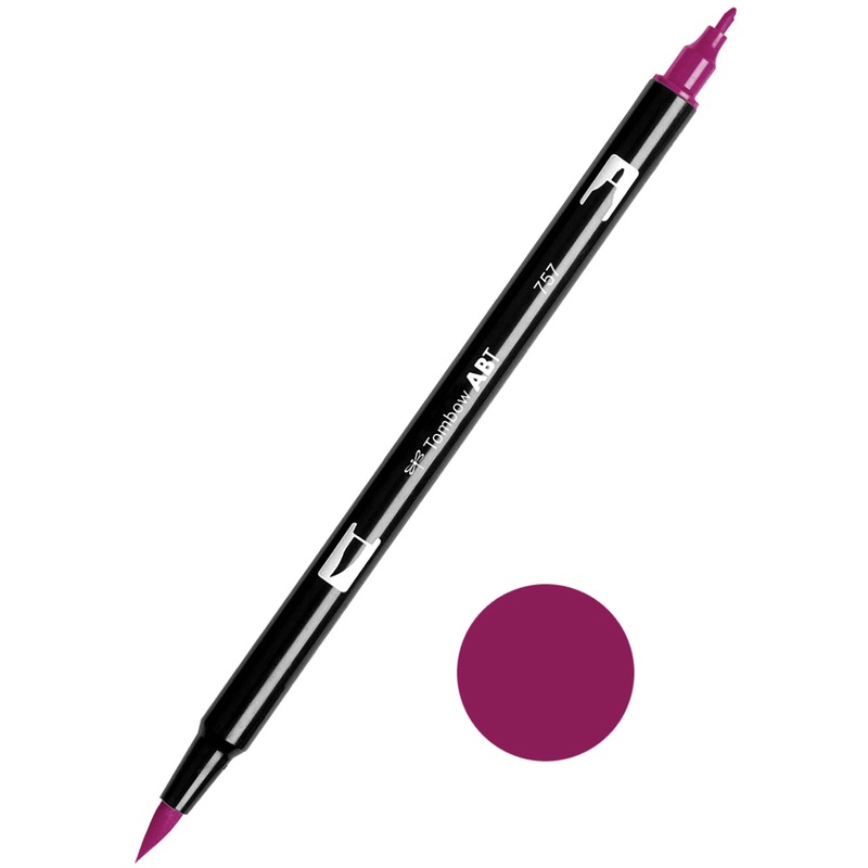 Tombow ABT-757 Port Red Dual Brush Pen