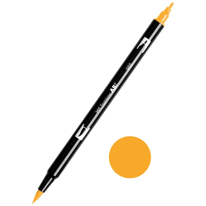 Tombow ABT-985 Chrome Yellow Dual Brush Pen
