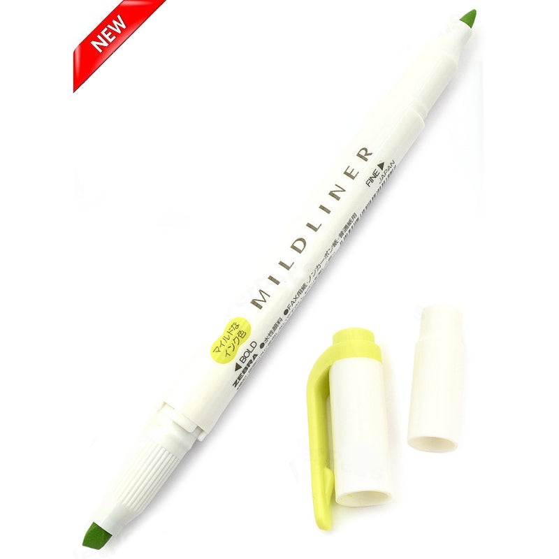 Zebra Mildliner Double Tip Citrus Green Highlighter