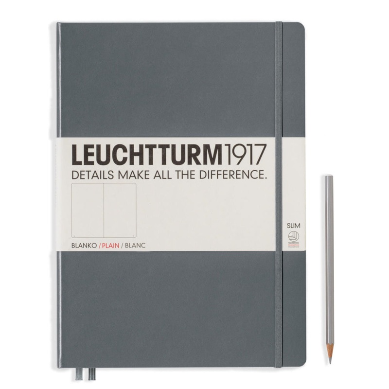 Leuchtturm1917 Slim Master (A4+) Notebook - Anthracite Plain