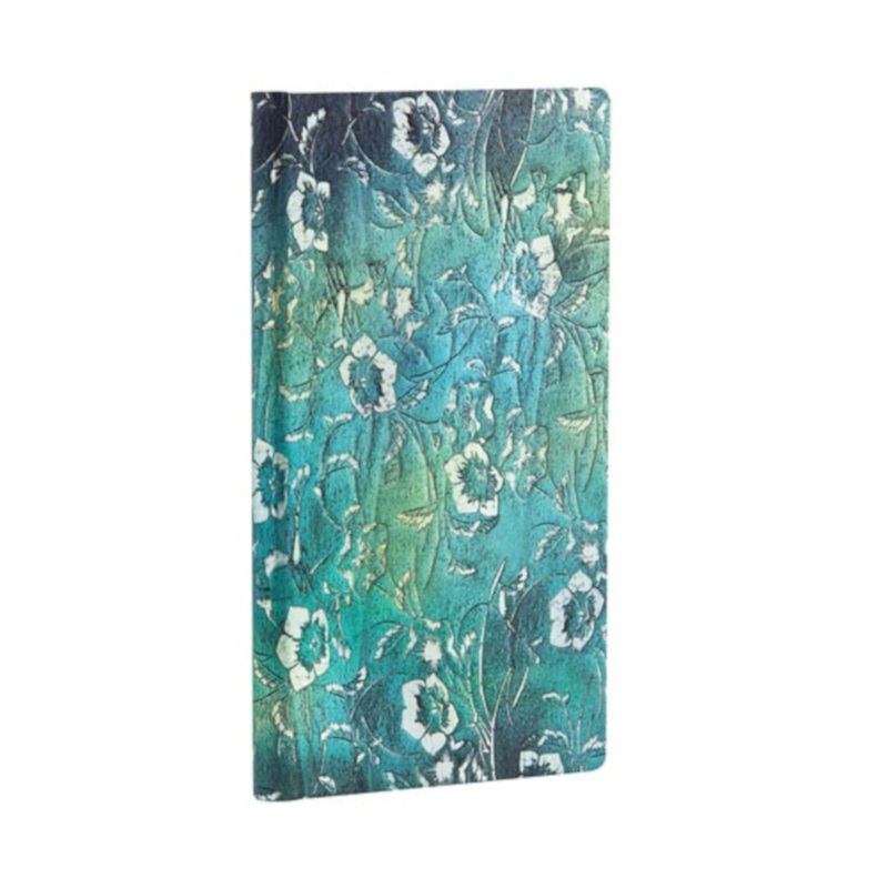 Paperblanks Katagami Florals Kuro Slimline Journal - Lined