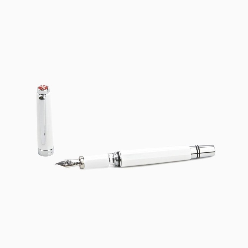 TWSBI Classic Fountain Pen - White, 1.1mm Stub Nib