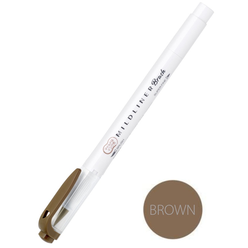 Zebra Mildliner Brush Pen - Brown