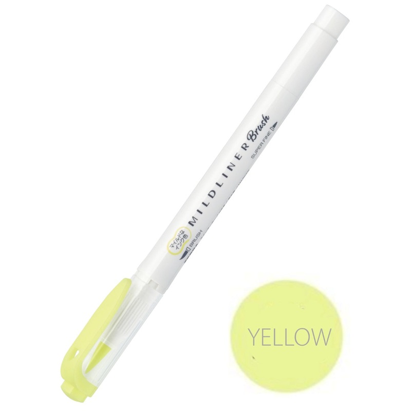 Zebra Mildliner Brush Pen - Yellow