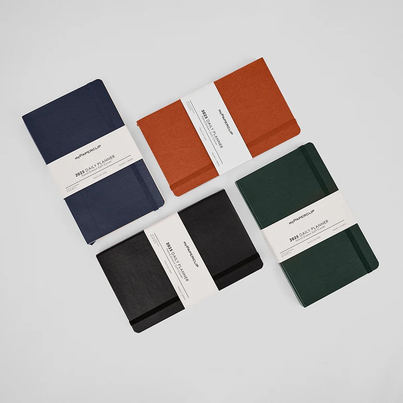 *Clearance* myPAPERCLIP M2 Daily 2025 Planner - A5 Slim, Vegan Leather Softcover