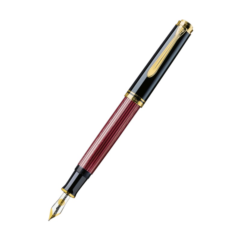 Pelikan M400 Fountain Pen - Souveran Black Red