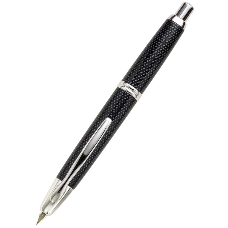 Pilot Capless (Vanishing Point) Black Carbonesque Fountain Pen - Stub
