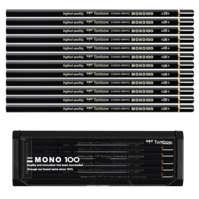 Tombow MONO 100 Pencil - 2B, 12pc Box Set