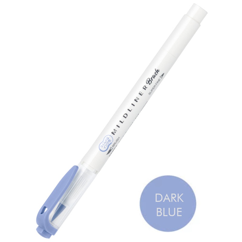 Zebra Mildliner Brush Pen - Dark Blue