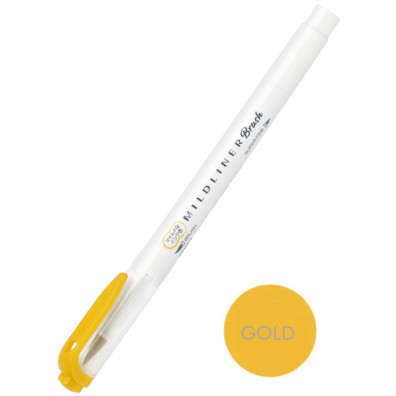 Zebra Mildliner Brush Pen - Gold