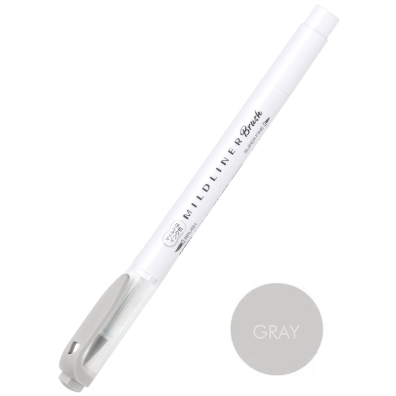 Zebra Mildliner Brush Pen - Grey