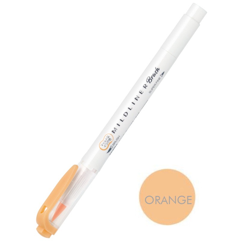 Zebra Mildliner Brush Pen - Orange
