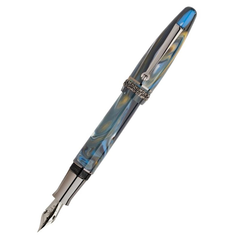Maiora Ogiva Golden Age Fountain Pen - Wind - Ruthenium Trim - Fine
