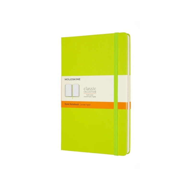 Moleskine Classic Large (A5) Hardcover Notebook - Lemon Green