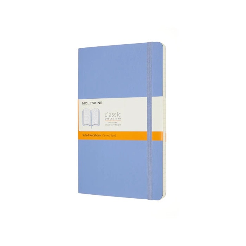 Moleskine Classic Large (A5) Softcover Notebook - Hydrangea Blue