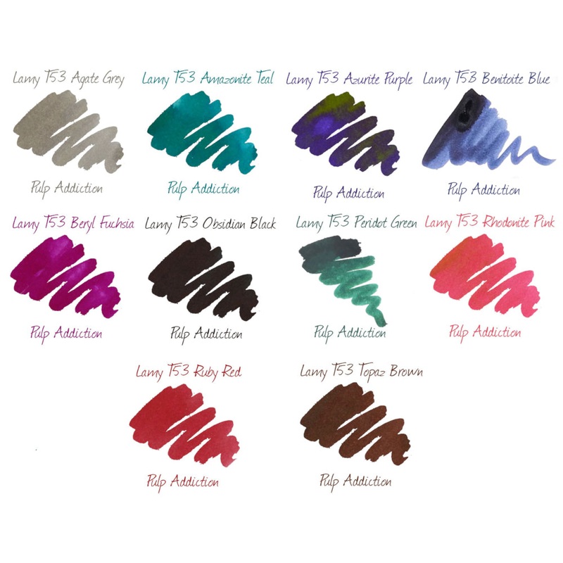 Lamy T53 Crystal Ink Sample Package (10)