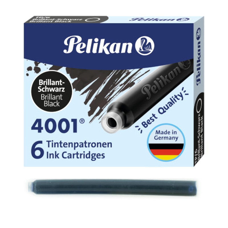 Pelikan 4001 Ink Cartridges - Brilliant Black