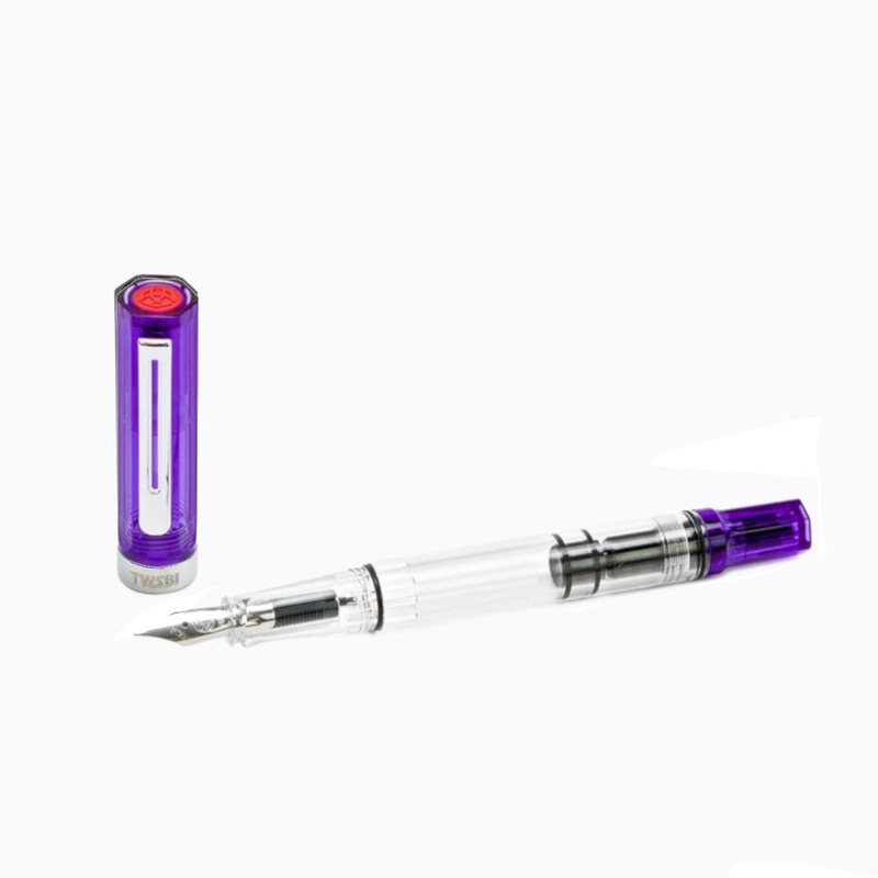 TWSBI Eco Fountain Pen - Transparent Purple, 1.1mm Stub Nib