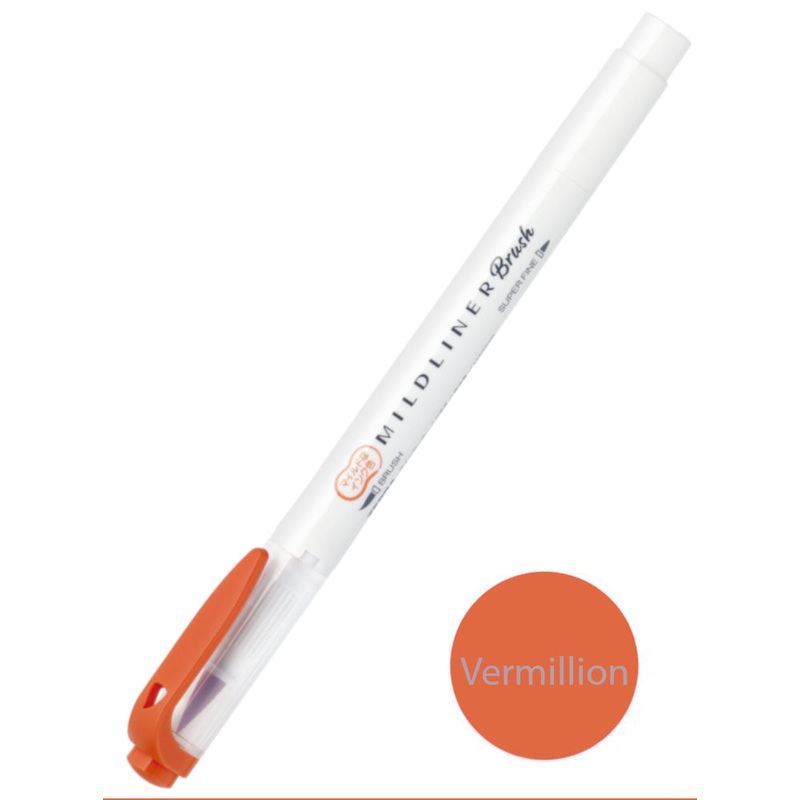 Zebra Mildliner Brush Pen - Vermillion