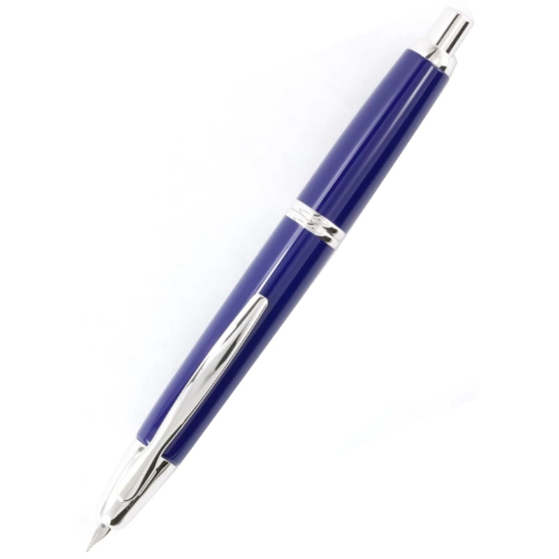 Pilot Capless (Vanishing Point) Rhodium Blue Fountain Pen - Medium