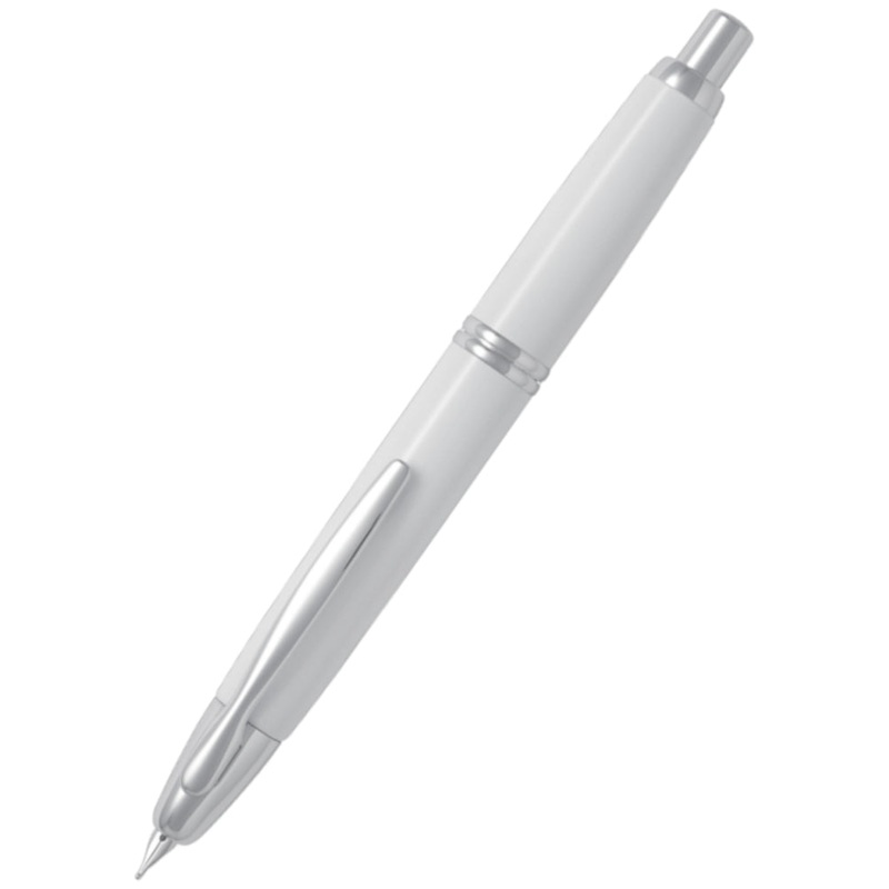 Pilot Capless (Vanishing Point) Rhodium White Fountain Pen - Fine