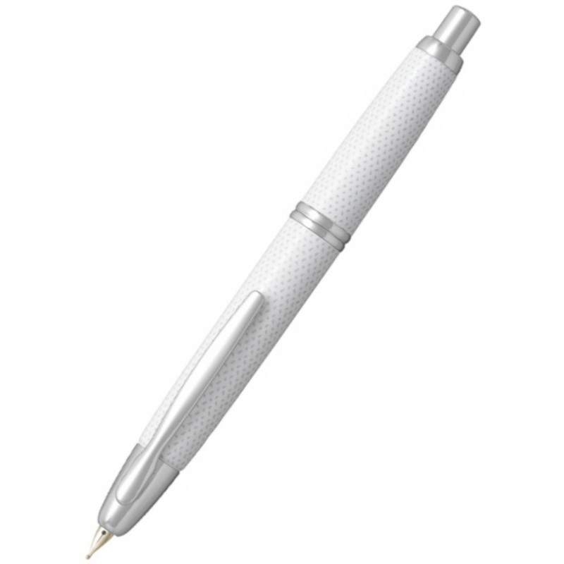 Pilot Capless (Vanishing Point) White Carbonesque Fountain Pen - Fine