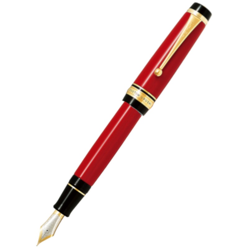 Pilot Custom 845 Urushi Fountain Pen - Vermillion Double Broad