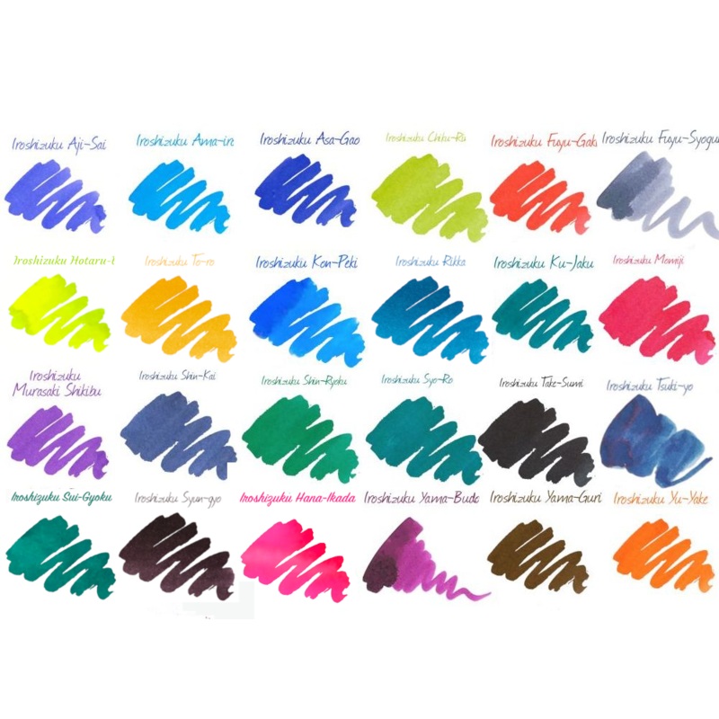 Pilot Iroshizuku Ink Sample Package - Complete Line  (24)