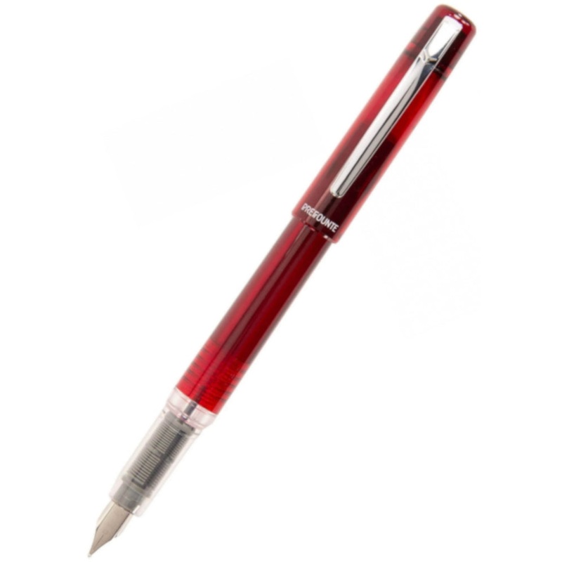 Platinum Prefounte Fountain Pen - Crimson Red, Medium Point