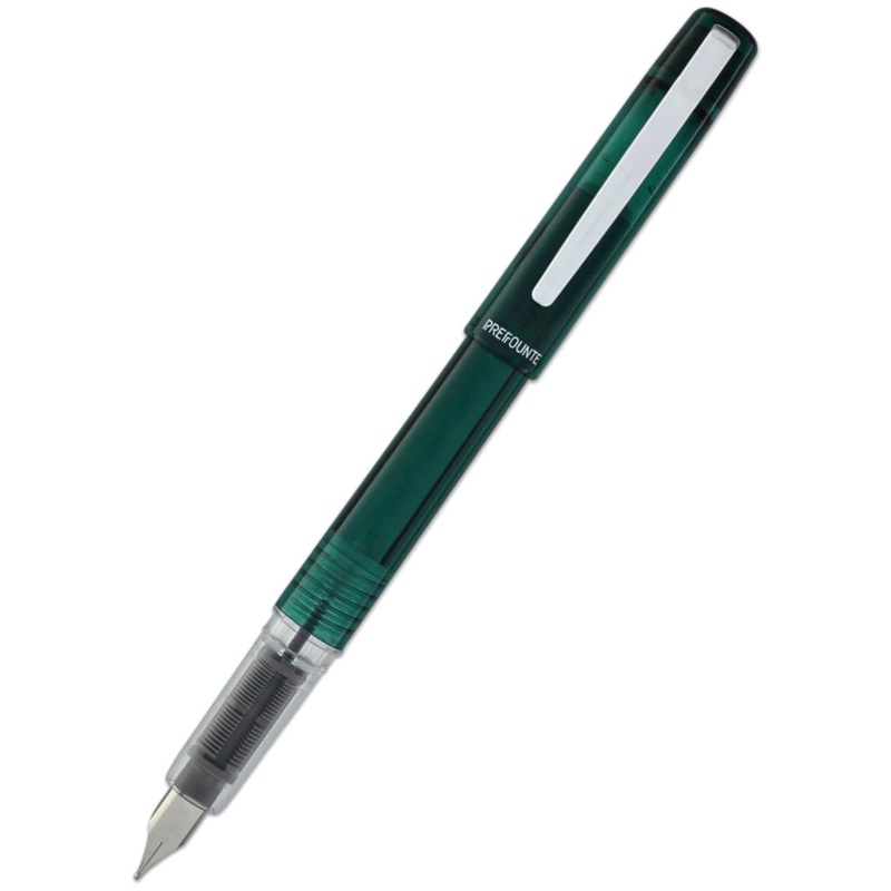 Platinum Prefounte Fountain Pen - Emerald Green, Medium Point