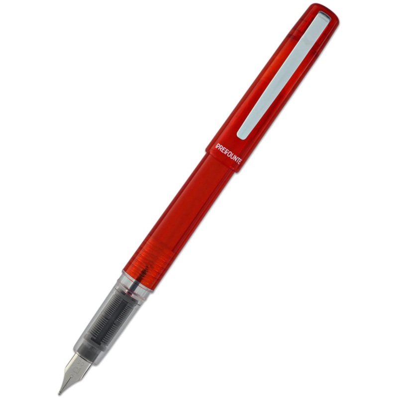 Platinum Prefounte Fountain Pen - Vermillion Orange, Fine Point