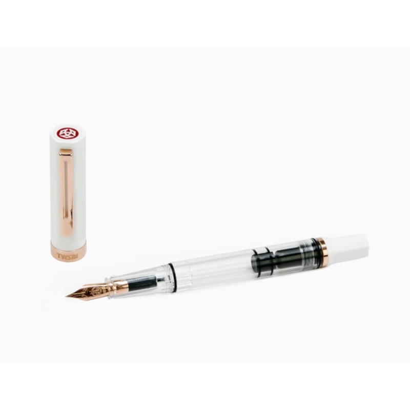 TWSBI Eco Fountain Pen - White Rose Gold Limited Edition, Broad Nib