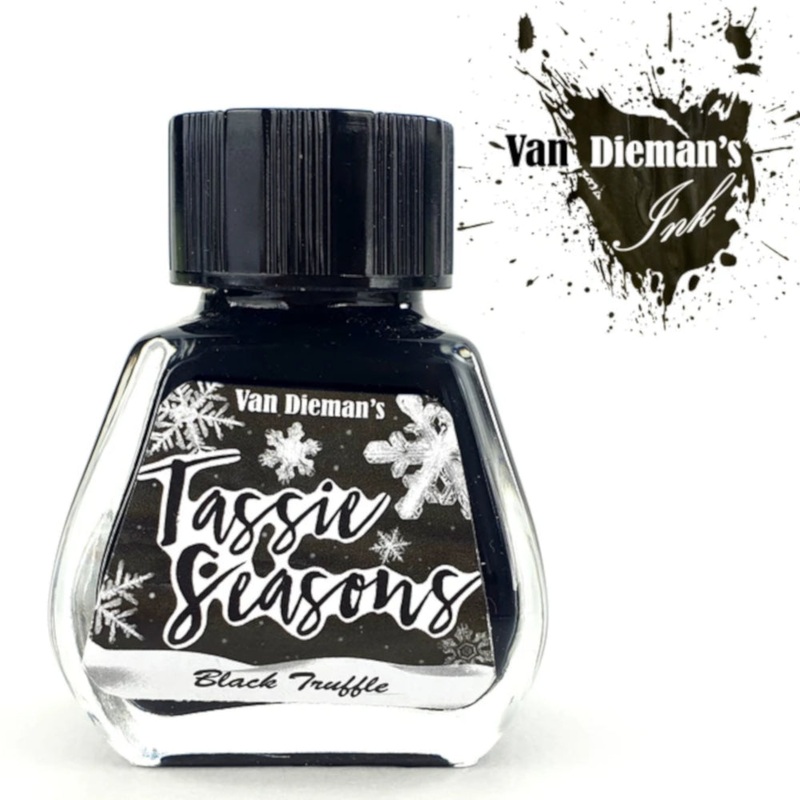 Van Dieman's Fountain Pen Ink - Tassie Seasons (Winter) Black Truffle