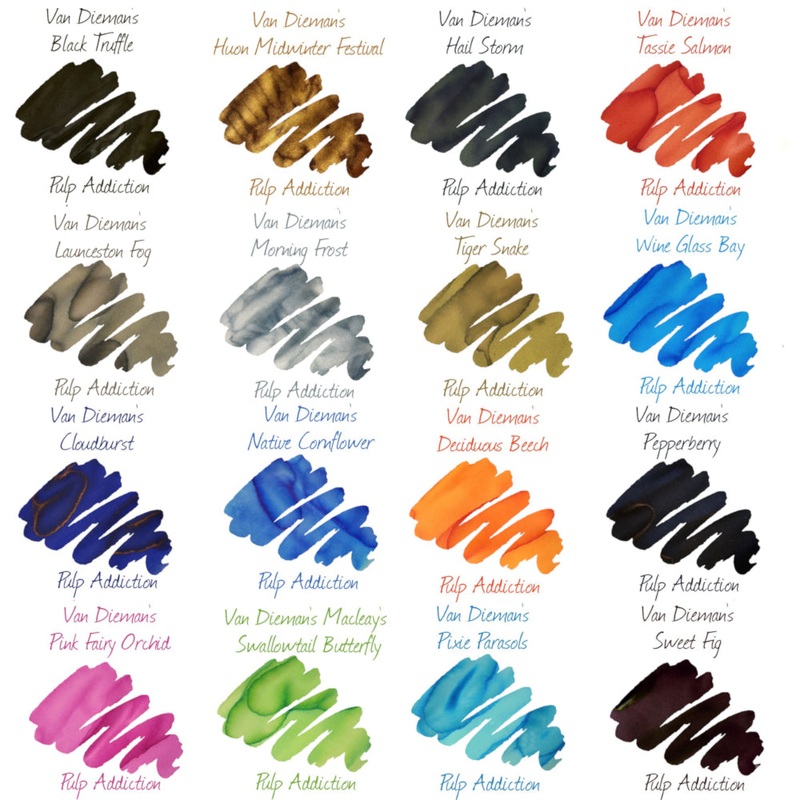 Van Dieman's Tassie Seasons COMPLETE Ink Sample Package (16)