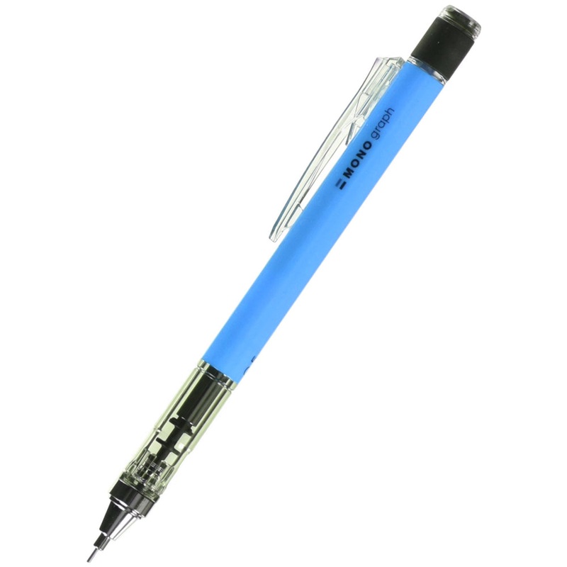 Tombow Mono Graph Shaker Mechanical Pencil - Neon Blue 0.5mm