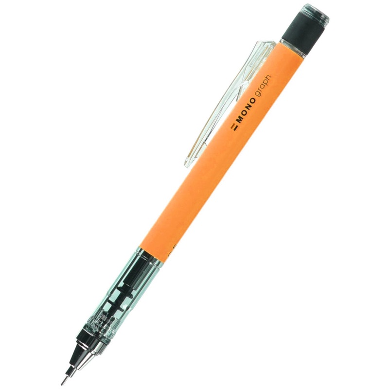 Tombow Mono Graph Shaker Mechanical Pencil - Neon Orange 0.5mm