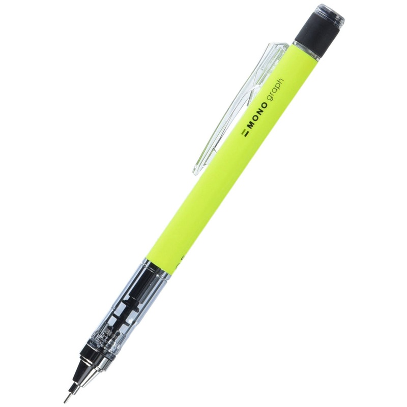 Tombow Mono Graph Shaker Mechanical Pencil - Neon Yellow 0.5mm